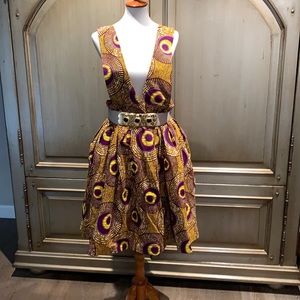 Handmade African hauler dress with elastic side waist. Size large.